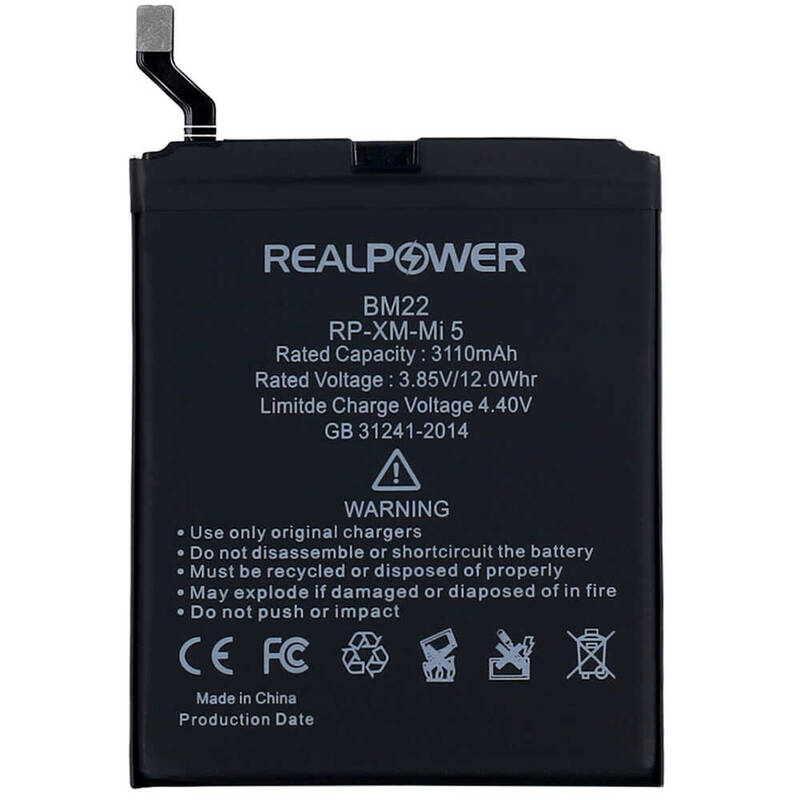 RealPower Xiaomi Uyumlu 5 Batarya 3110mah