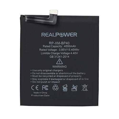 RealPower Xiaomi Mi 9t Pro Yüksek Kapasiteli Batarya Pil 4000mah - Thumbnail