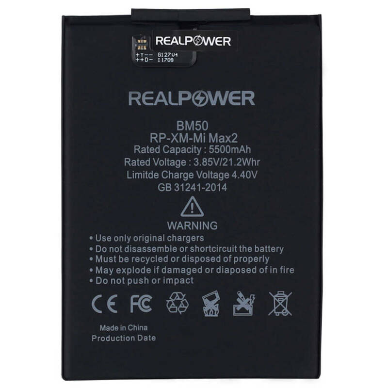 RealPower Xiaomi Mi Max 2 Yüksek Kapasiteli Batarya Pil 5500mah