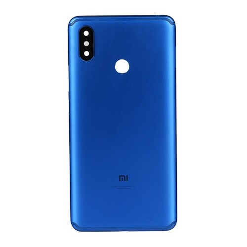 Xiaomi Mi Max 3 Kasa Kapak Mavi Çıtalı - Thumbnail