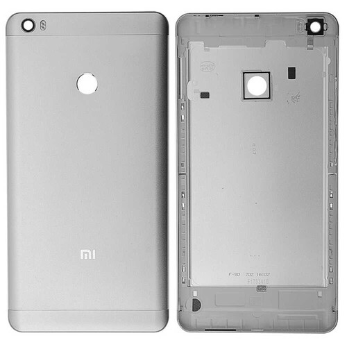 Xiaomi Mi Max Kasa Kapak Gümüş Çıtasız - Thumbnail
