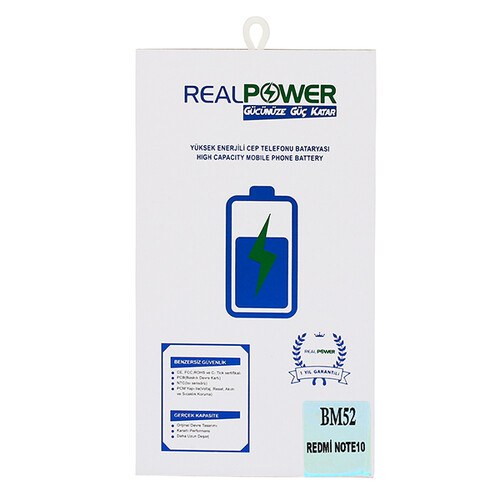 RealPower Xiaomi Mi Note 10 Lite Bm52 Yüksek Kapasiteli Batarya Pil - Thumbnail