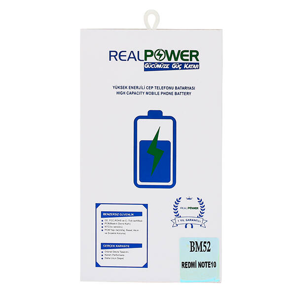 RealPower Xiaomi Mi Note 10 Lite Bm52 Yüksek Kapasiteli Batarya Pil