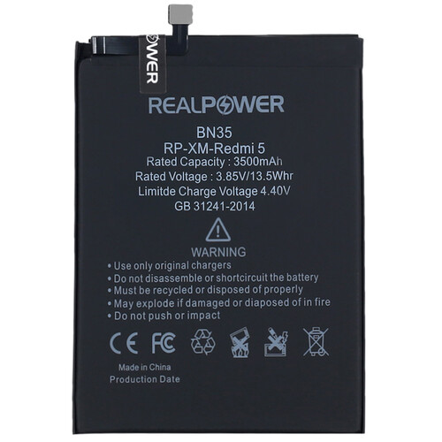 RealPower Xiaomi Redmi 5 Yüksek Kapasiteli Batarya Pil 3500mah - Thumbnail
