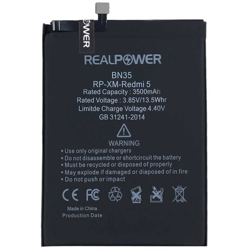 RealPower Xiaomi Redmi 5 Yüksek Kapasiteli Batarya Pil 3500mah