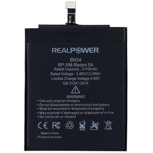 RealPower Xiaomi Redmi 5a Yüksek Kapasiteli Batarya Pil 3110mah - Thumbnail