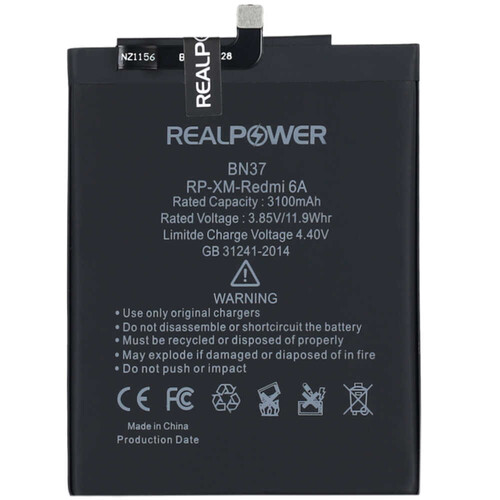 RealPower Xiaomi Redmi 6 Yüksek Kapasiteli Batarya Pil 3100mah - Thumbnail