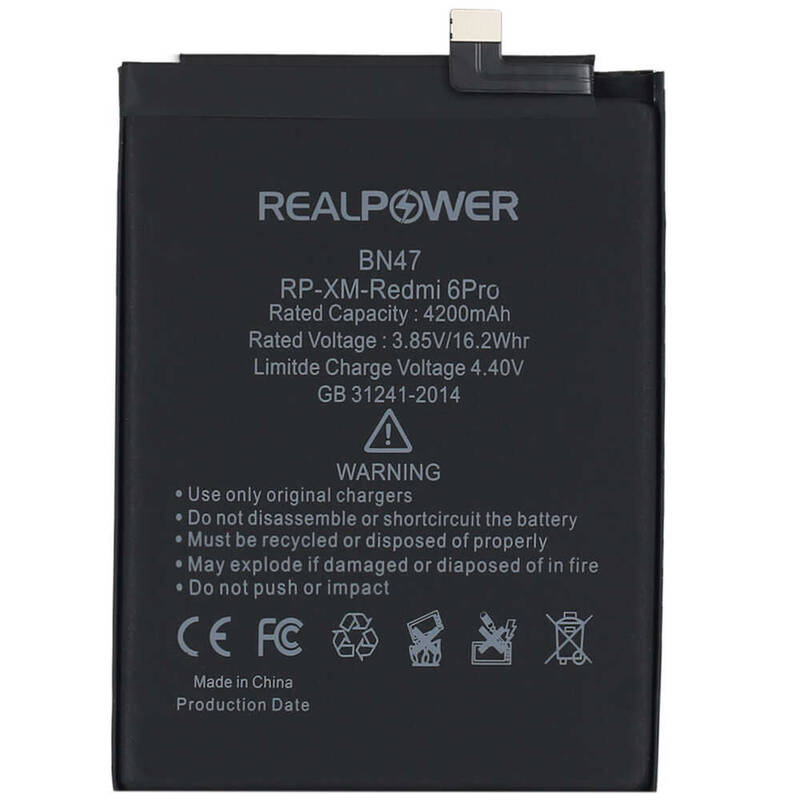 RealPower Xiaomi Redmi 6 Pro Yüksek Kapasiteli Batarya Pil 4200mah