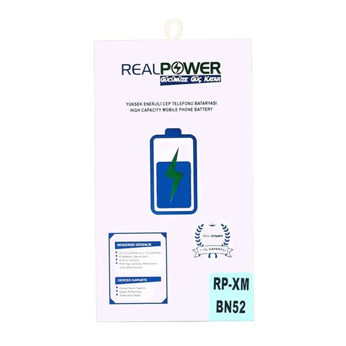 RealPower Xiaomi Redmi 9a Yüksek Kapasiteli Batarya Pil 5020mah - Thumbnail
